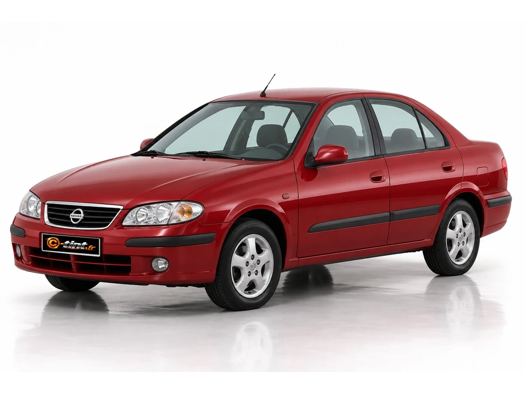 Nissan Almera N16 — Génération 2 — Berline · Berline · 4 portes — vue trois-quarts avant vers la gauche