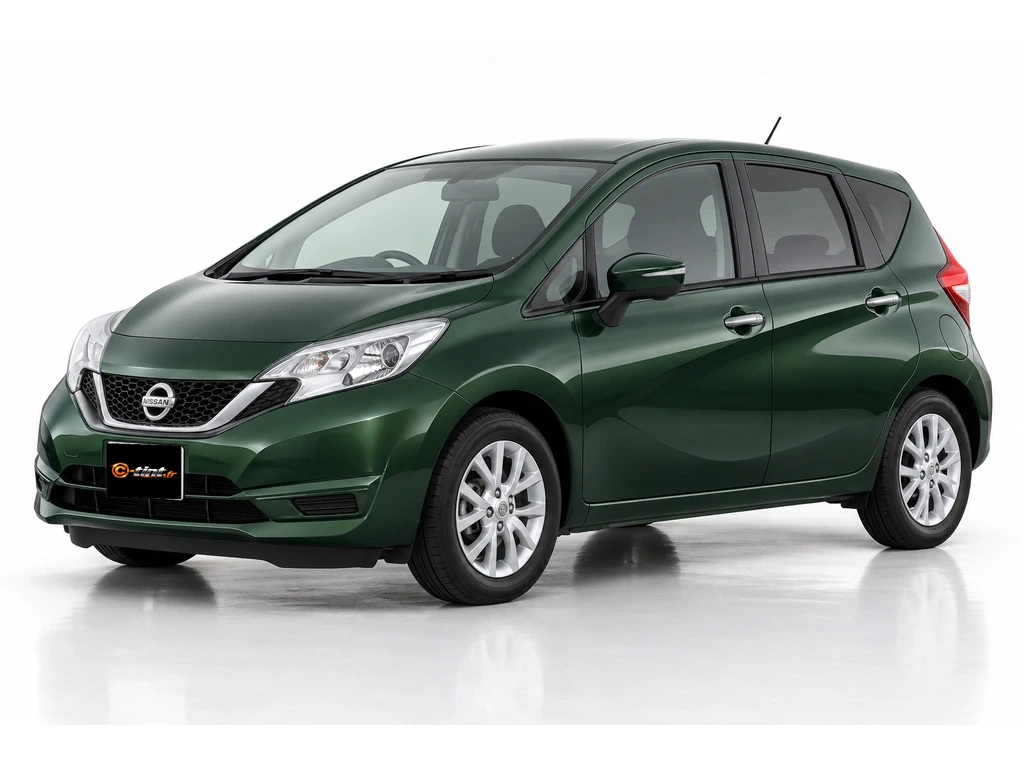 Nissan Note E12 · Monospace · 5 portes — vue trois-quarts avant vers la gauche