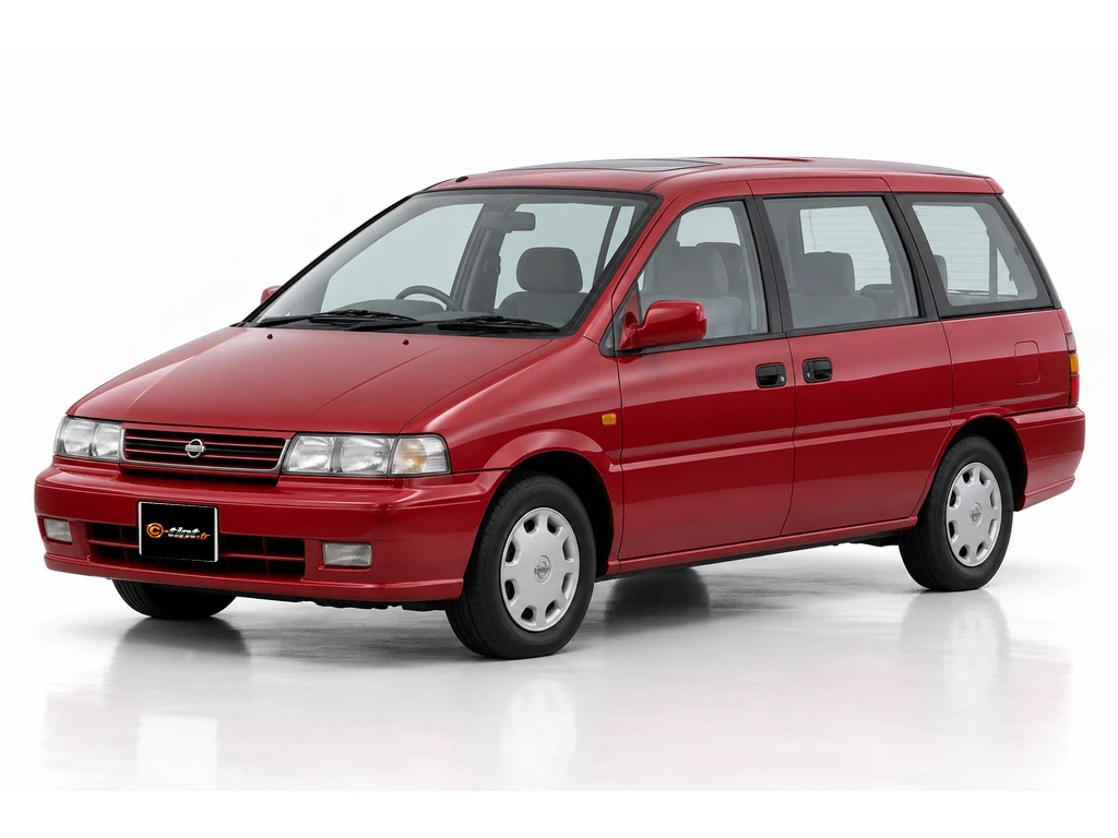Nissan Prairie M11 · Monospace · 5 portes — vue trois-quarts avant vers la gauche