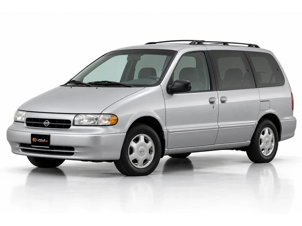 Nissan Quest V40 — Génération 1 · Monospace · 5 portes — vue trois-quarts avant vers la gauche