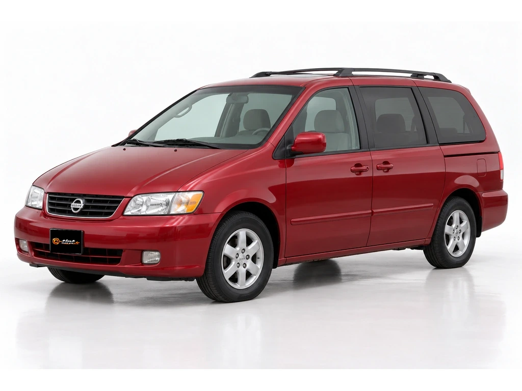 Nissan Quest V41 — Génération 2 · Monospace · 5 portes — vue trois-quarts avant vers la gauche