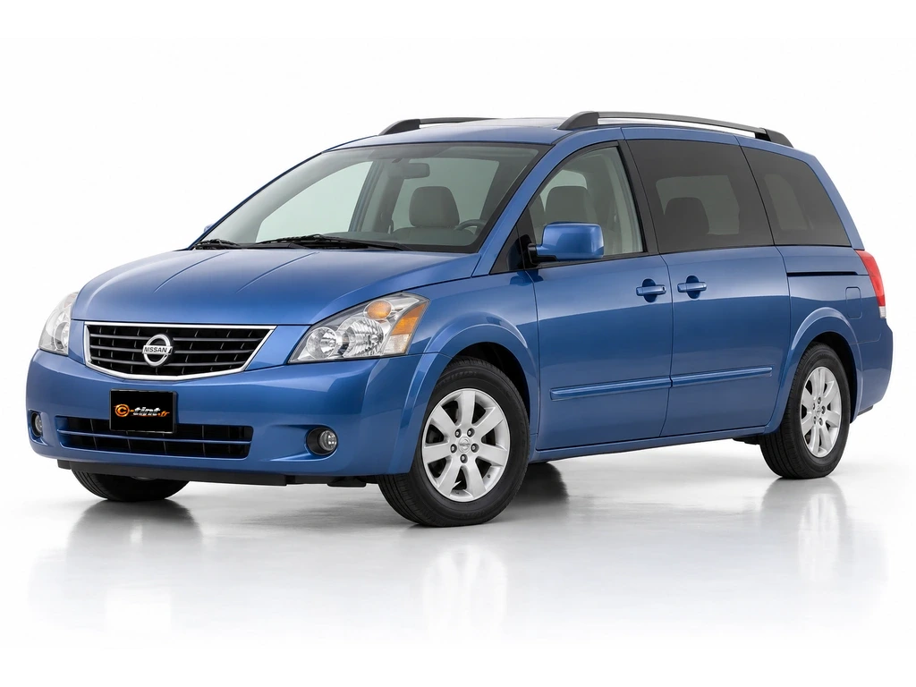 Nissan Quest V42 — Génération 3 · Monospace · 5 portes — vue trois-quarts avant vers la gauche