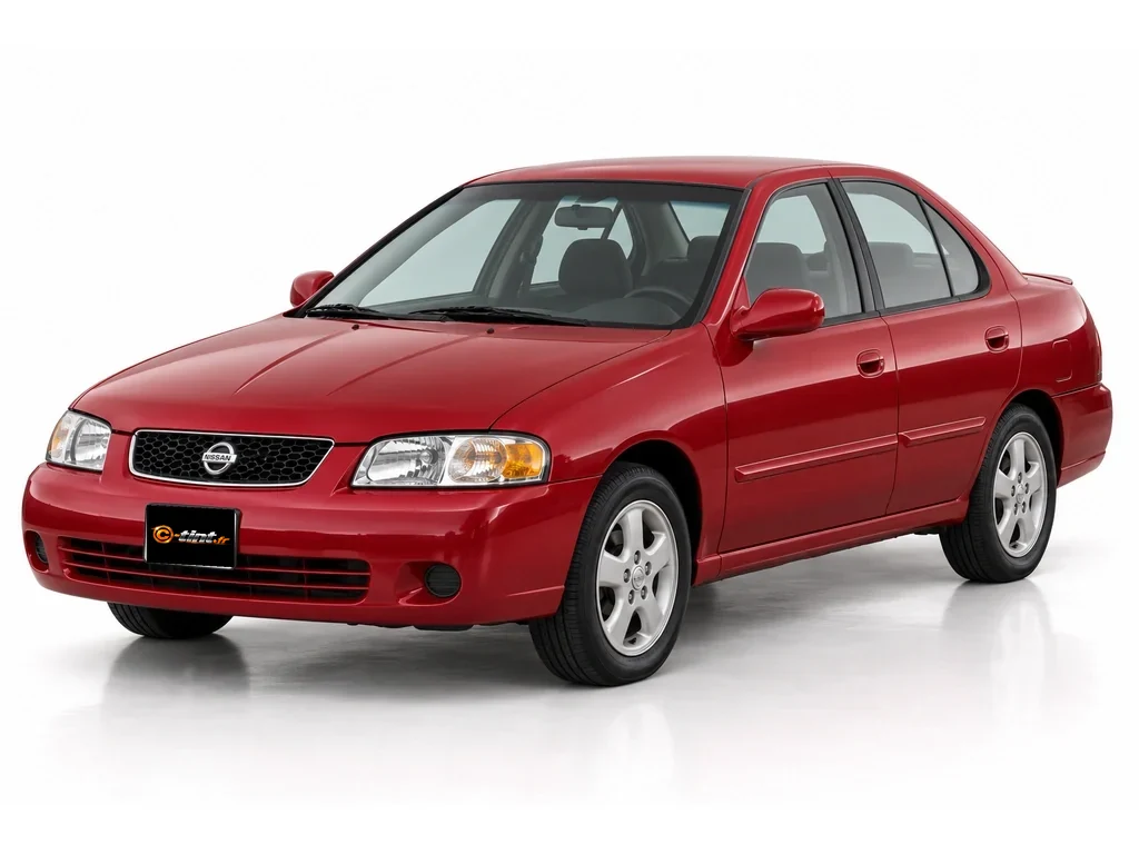 Nissan Sentra B15 — Génération 5 — Berline · Berline · 4 portes — vue trois-quarts avant vers la gauche