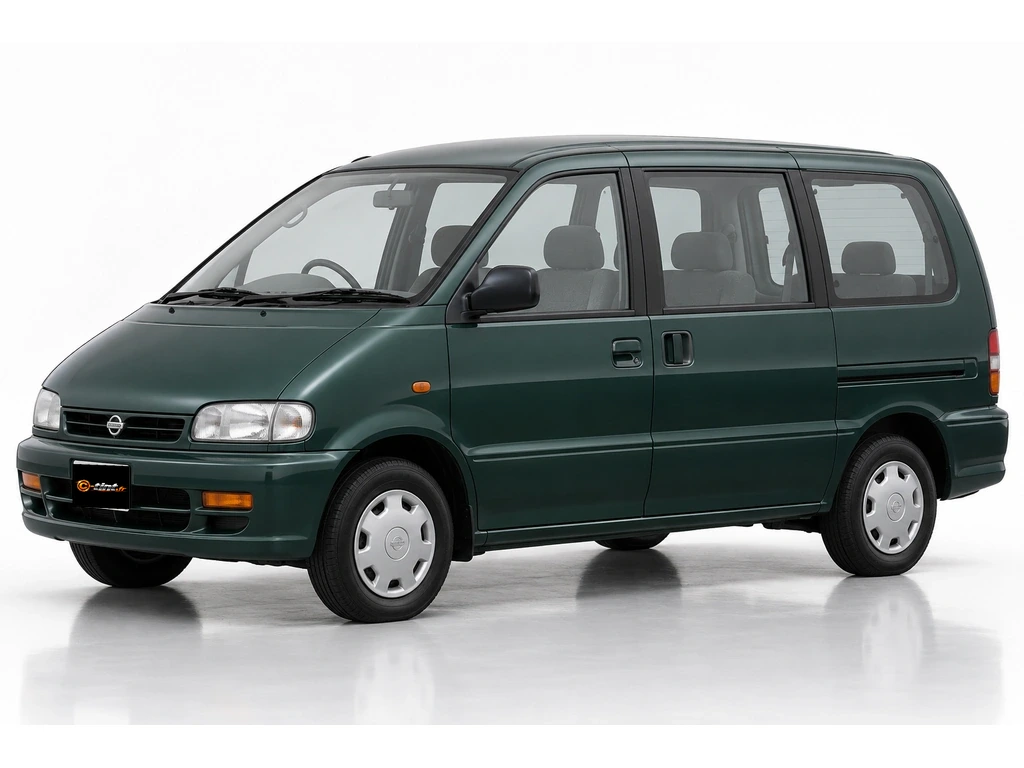 Nissan Serena C23 — 1 porte coulissante · Monospace · 4 portes — vue trois-quarts avant vers la gauche