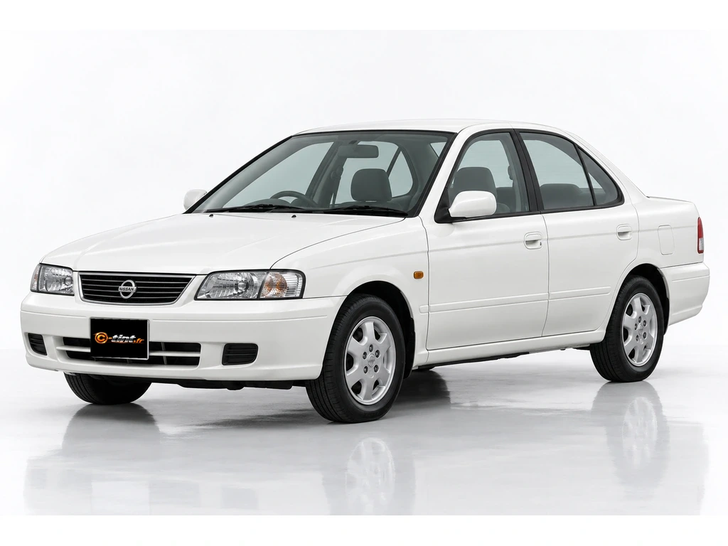 Nissan Sunny B15 — Génération 9 — Berline · Berline · 4 portes — vue trois-quarts avant vers la gauche