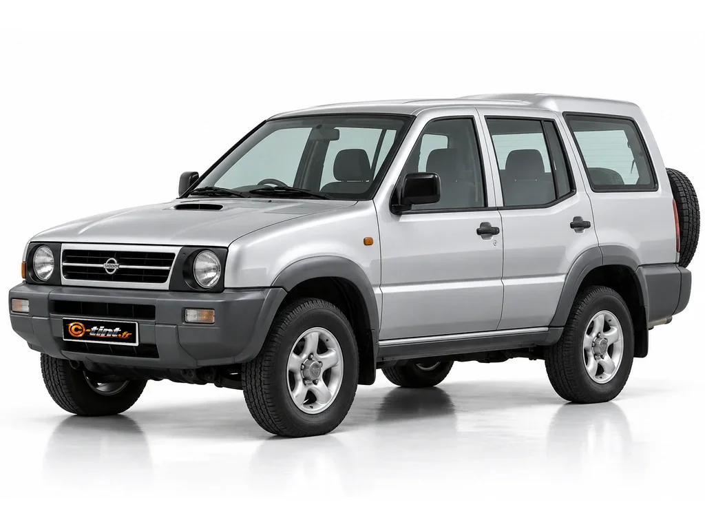 Nissan Terrano R20 — Génération 2 — lunette droite · SUV · 5 portes — vue trois-quarts avant vers la gauche