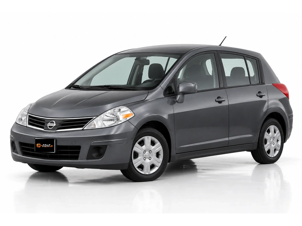 Nissan Versa C11 — Génération 1 · Berline compacte · 5 portes — vue trois-quarts avant vers la gauche