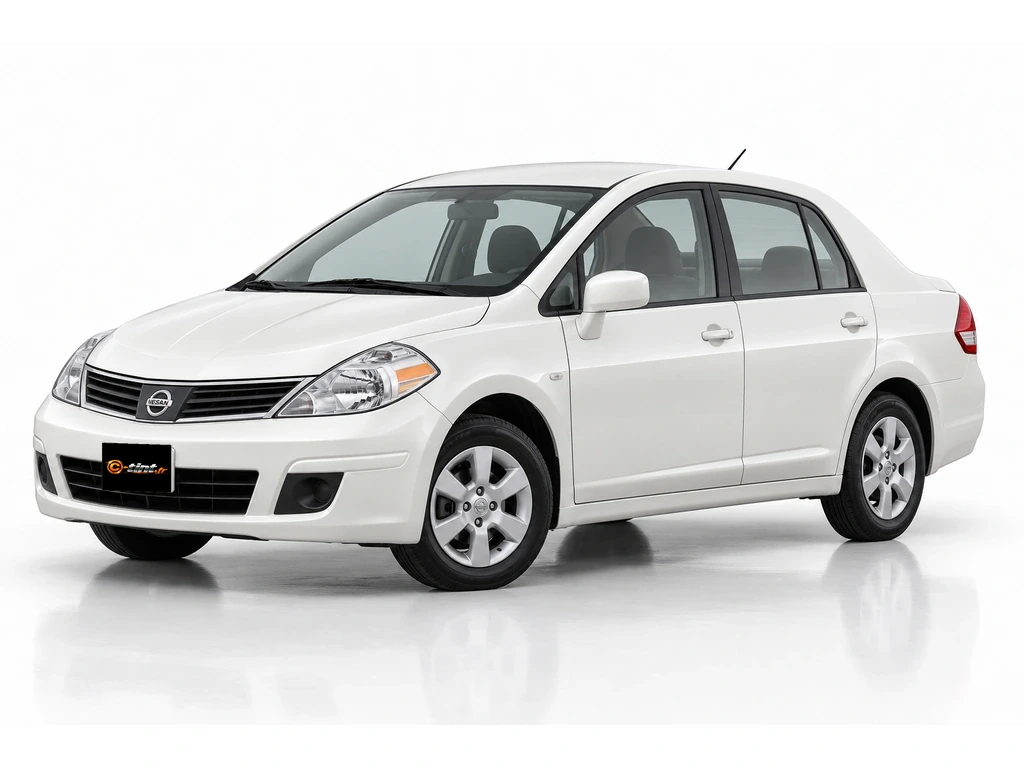 Nissan Versa C11 — Génération 1 — Berline · Berline · 4 portes — vue trois-quarts avant vers la gauche