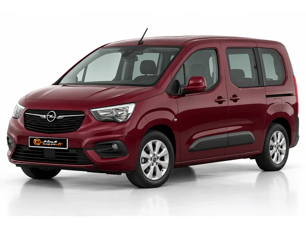 Opel Combo K9 — E Court — vitres entrebâillantes et lunette fixe du hayon · Monospace · 5 portes — vue trois-quarts avant vers la gauche