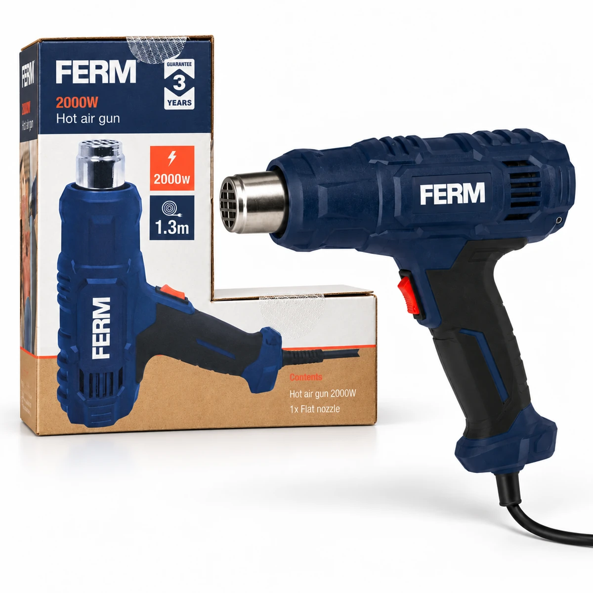Décapeur FERM HAM1026 avec sa boîte en L