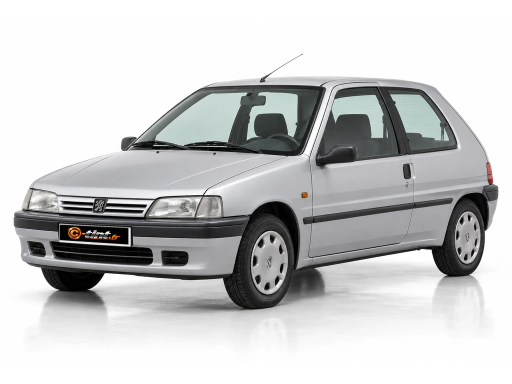 Peugeot 106 1A/1C — Phase 1 · Berline compacte · 3 portes — vue trois-quarts avant vers la gauche