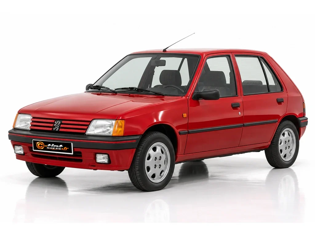 Peugeot 205 20A/C/D — Génération 1 · Berline compacte · 5 portes — vue trois-quarts avant vers la gauche
