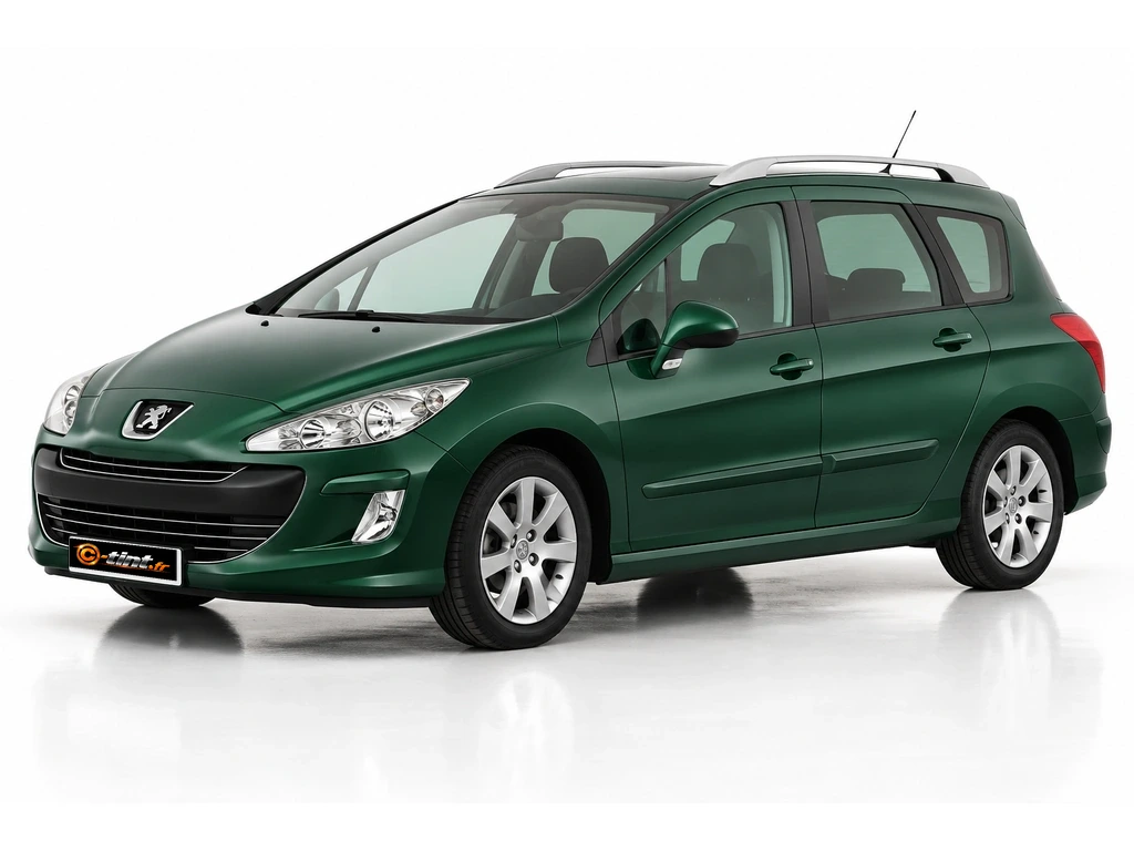 Peugeot 308 4***** — Génération 1 — SW Break — lunette fixe · Break · 5 portes — vue trois-quarts avant vers la gauche