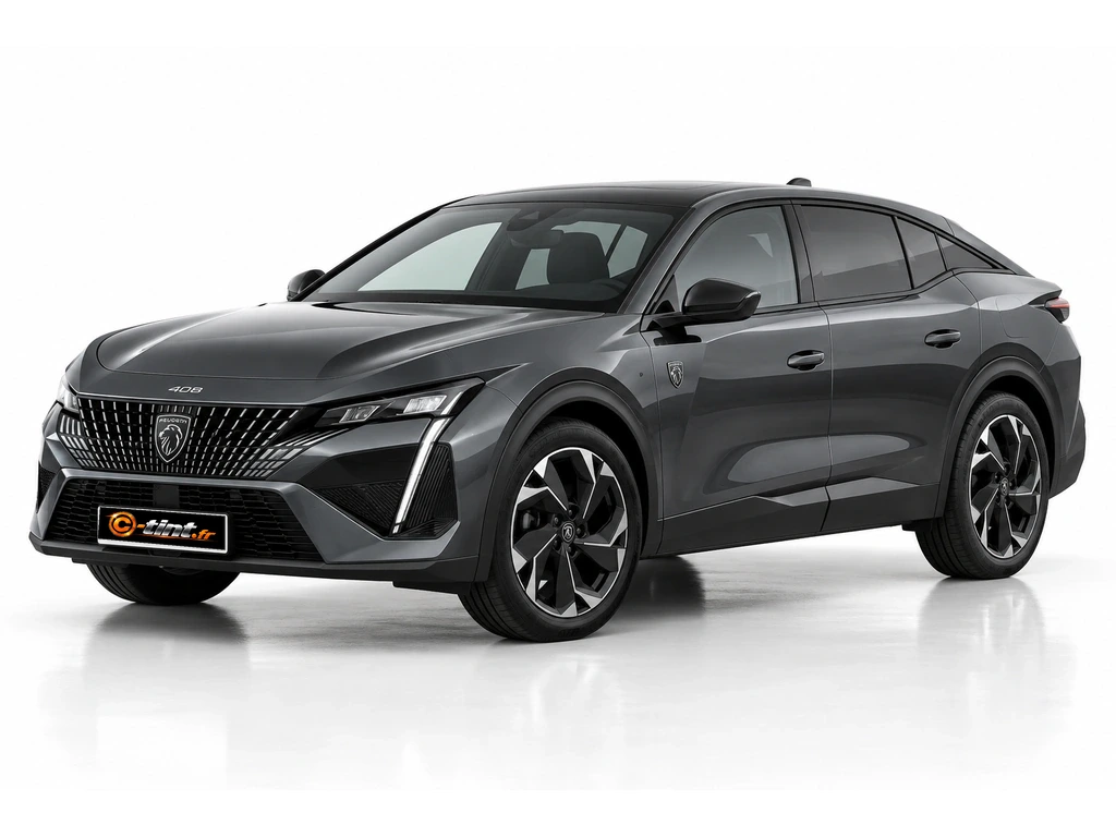 Peugeot 408 Génération 1 · Berline compacte · 5 portes — vue trois-quarts avant vers la gauche