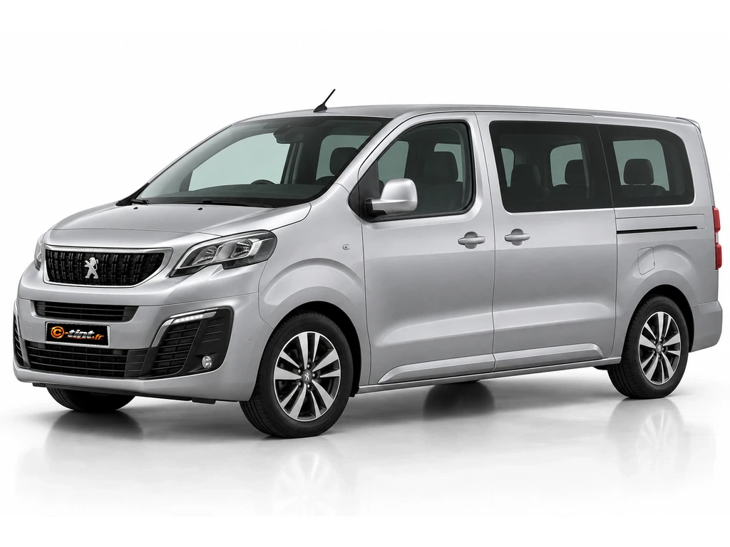 Peugeot Traveller Génération 1 — Compact — 2 portes latérales , vitres fixes & lunette fixe du hayon · Monospace · 5 portes — vue trois-quarts avant vers la gauche