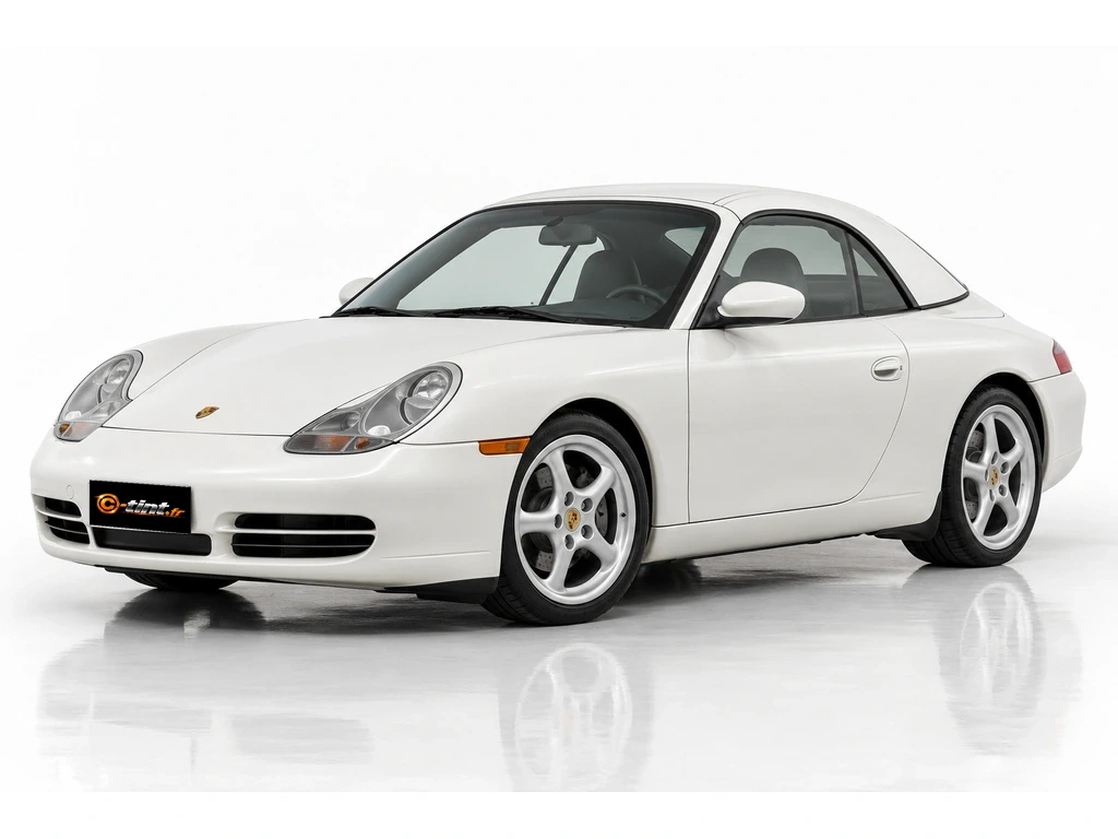 Porsche 911 996 — Génération 5 — Cabriolet -hard Top · Cabriolet · 2 portes — vue trois-quarts avant vers la gauche