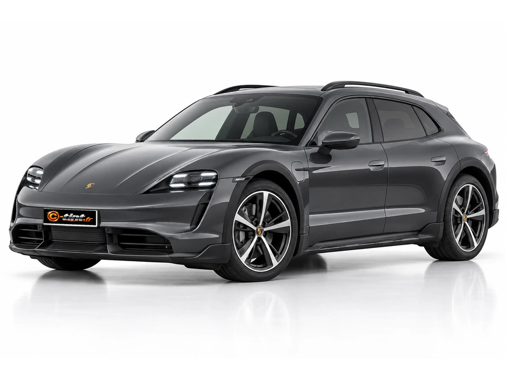 Porsche Taycan Y1B/Y1C — Génération 1 — Cross · Break · 5 portes — vue trois-quarts avant vers la gauche