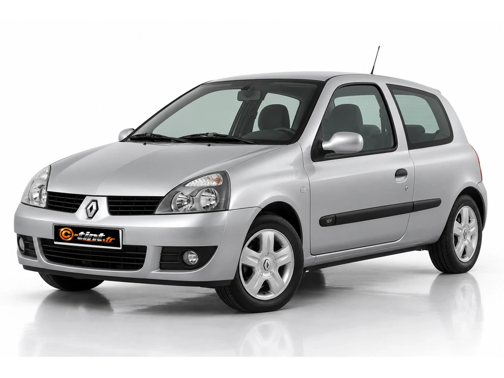 Renault Clio B — Génération 2 — Campus · Berline compacte · 3 portes — vue trois-quarts avant vers la gauche