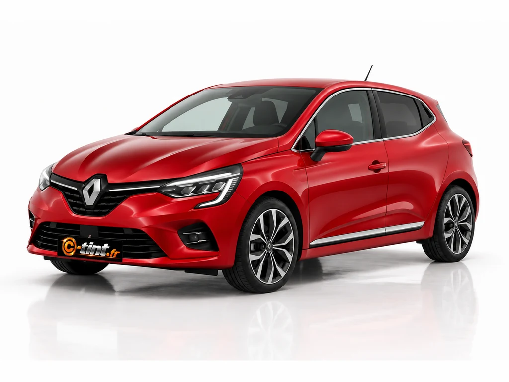 Renault Clio Génération 5 · Berline compacte · 5 portes — vue trois-quarts avant vers la gauche
