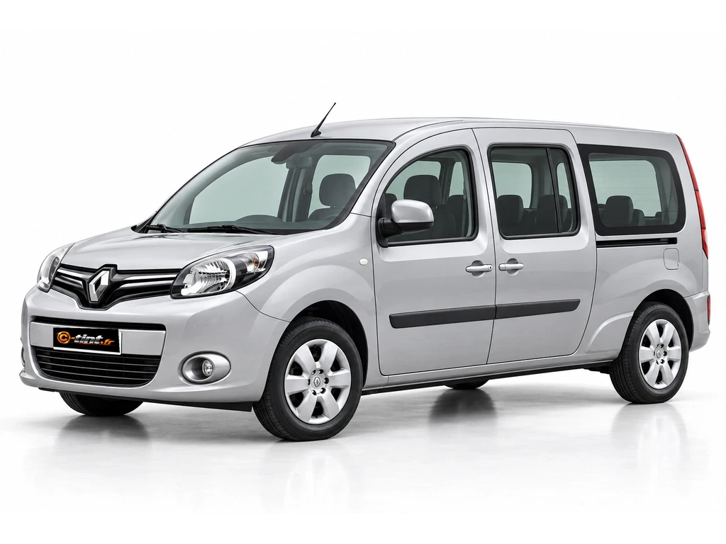 Renault Grand Kangoo W — Génération 2 — Long — vitres descendantes et hayon · Monospace · 5 portes — vue trois-quarts avant vers la gauche