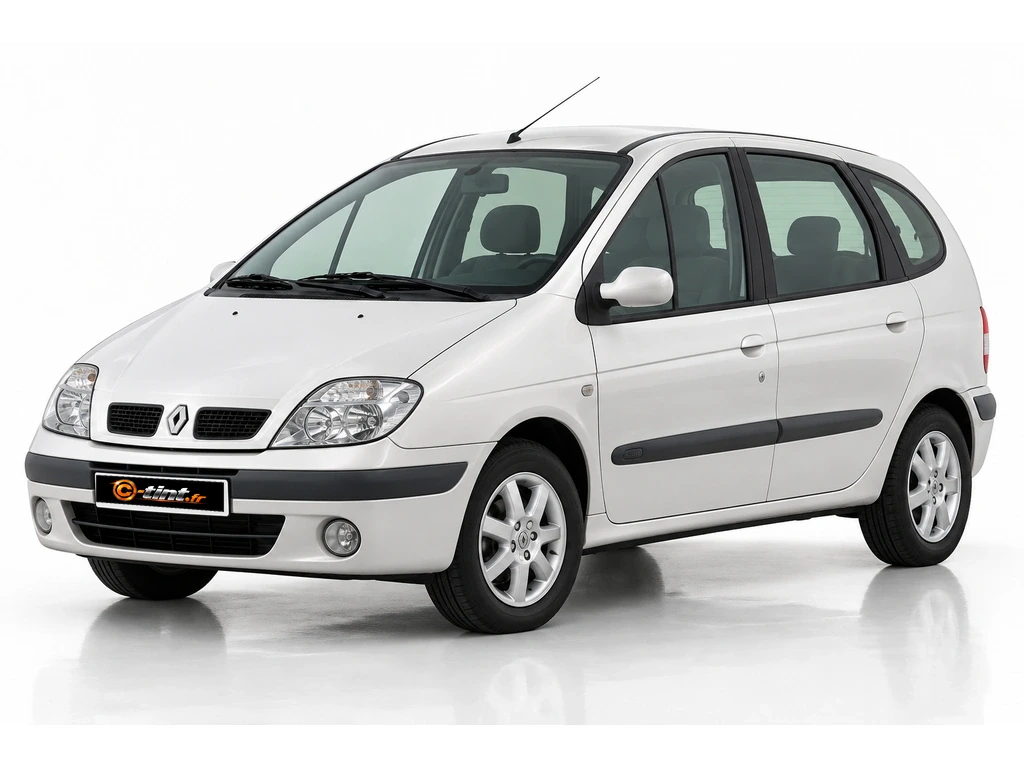 Renault Scenic JA — Génération 1 — lunette arrière ouvrante · Monospace · 5 portes — vue trois-quarts avant vers la gauche