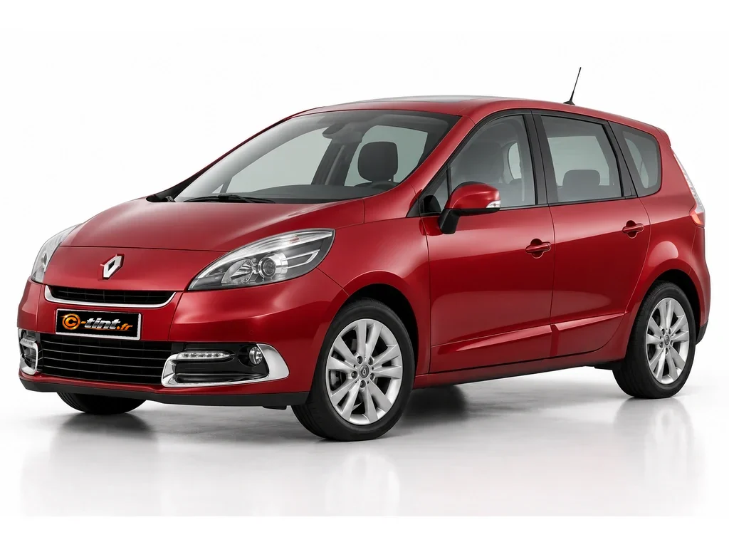 Renault Scenic JZ — Génération 3 — Court · Monospace · 5 portes — vue trois-quarts avant vers la gauche