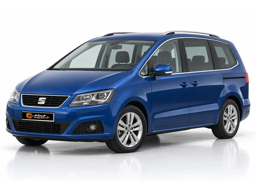 Seat Alhambra 7N — Génération 2 · Monospace · 5 portes — vue trois-quarts avant vers la gauche