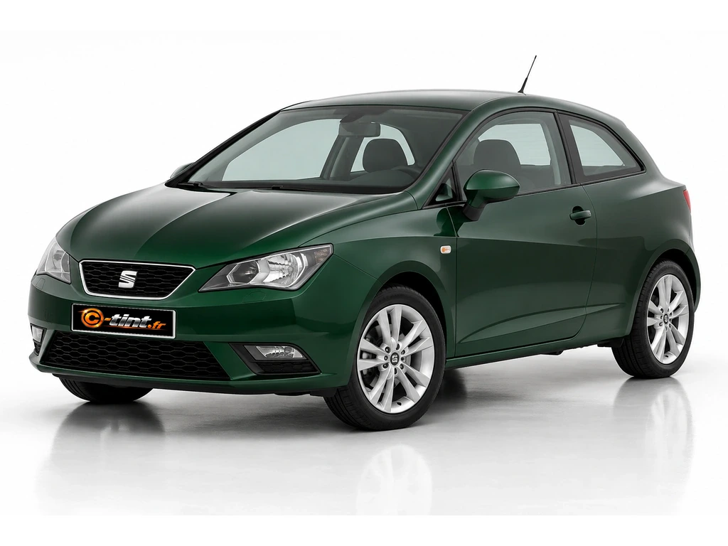 Seat Ibiza 6J/6JN — Génération 4 — SC · Berline compacte · 3 portes — vue trois-quarts avant vers la gauche