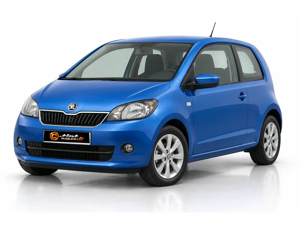 Skoda Citigo Génération 1 · Citadine · 3 portes — vue trois-quarts avant vers la gauche