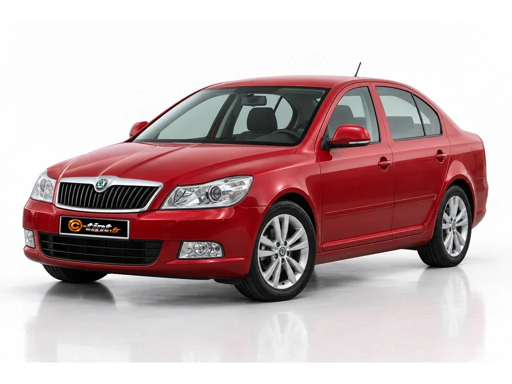 Skoda Octavia 1Z — Génération 2 — Phase 2 · Berline · 5 portes — vue trois-quarts avant vers la gauche