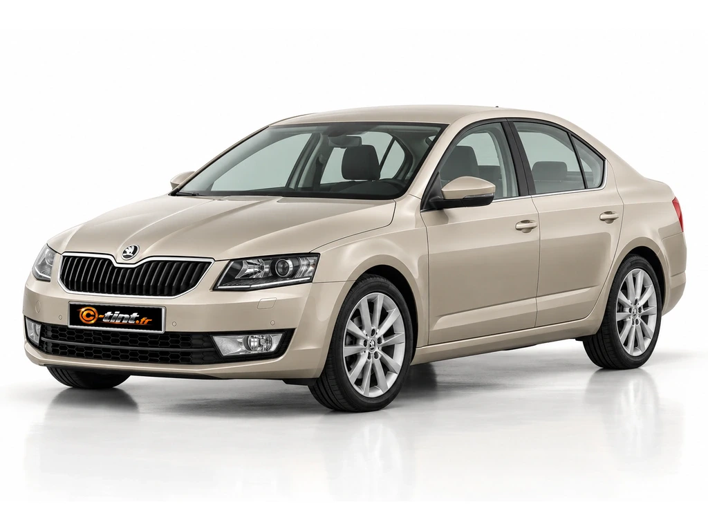Skoda Octavia 5E — Génération 3 · Berline · 5 portes — vue trois-quarts avant vers la gauche