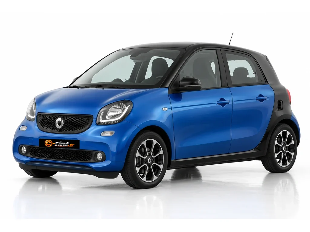 Smart Forfour 453 — Génération 2 · Berline compacte · 5 portes — vue trois-quarts avant vers la gauche