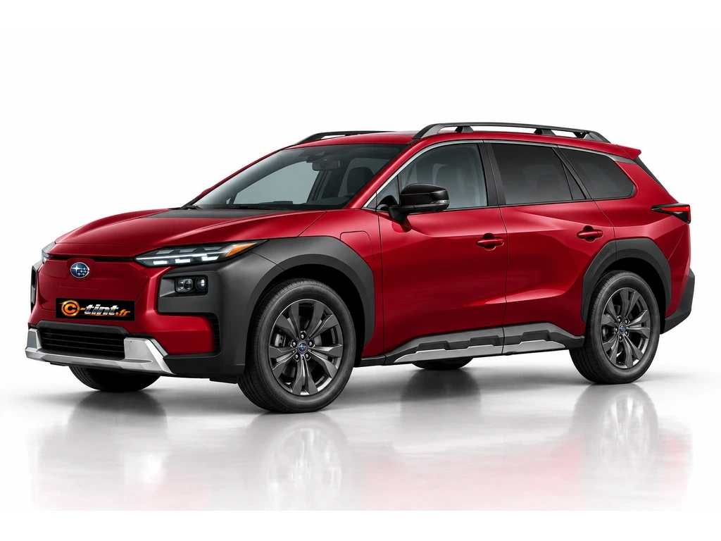 Subaru E-Outback Génération 1 — Électrique · Break surélevé · 5 portes — vue trois-quarts avant vers la gauche
