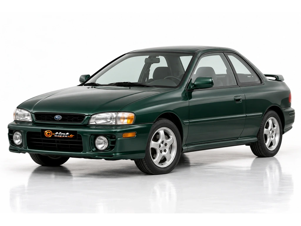 Subaru Impreza GM — Génération 1 — Coupé · Coupé · 2 portes — vue trois-quarts avant vers la gauche