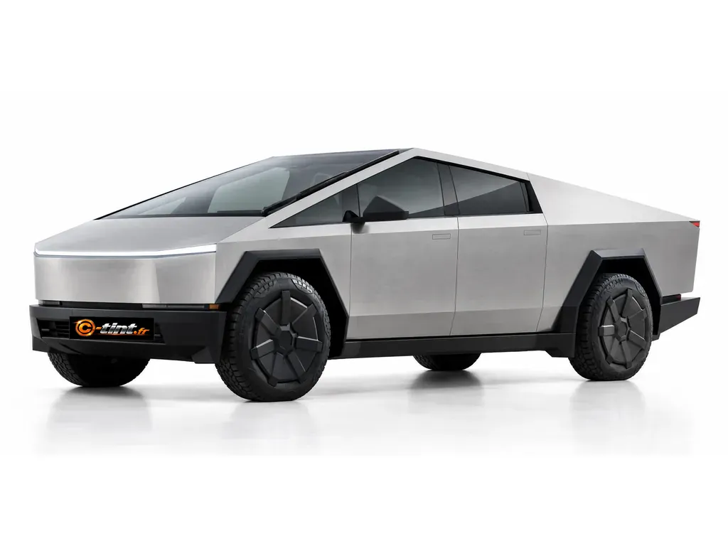 Tesla Cybertruck Génération 1 — Pick-up · Pick-up · 4 portes — vue trois-quarts avant vers la gauche