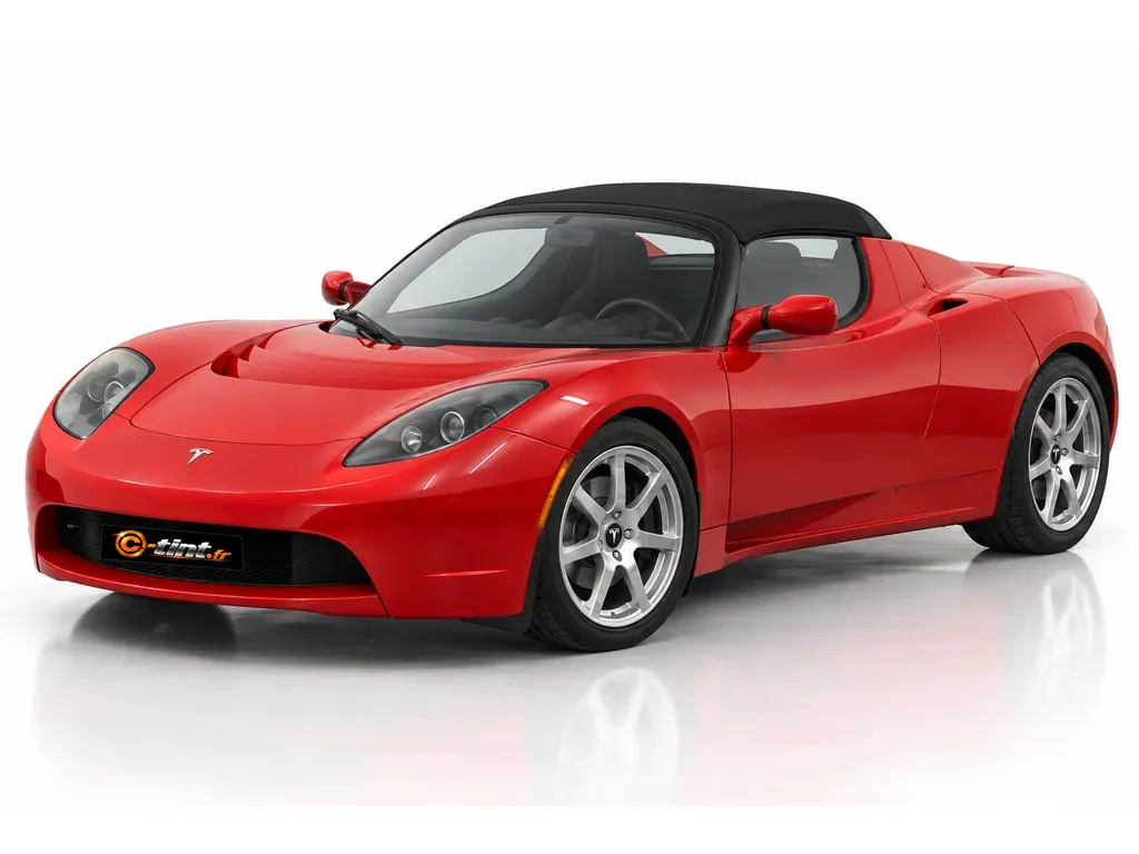 Tesla Roadster Génération 1 · Cabriolet · 2 portes — vue trois-quarts avant vers la gauche