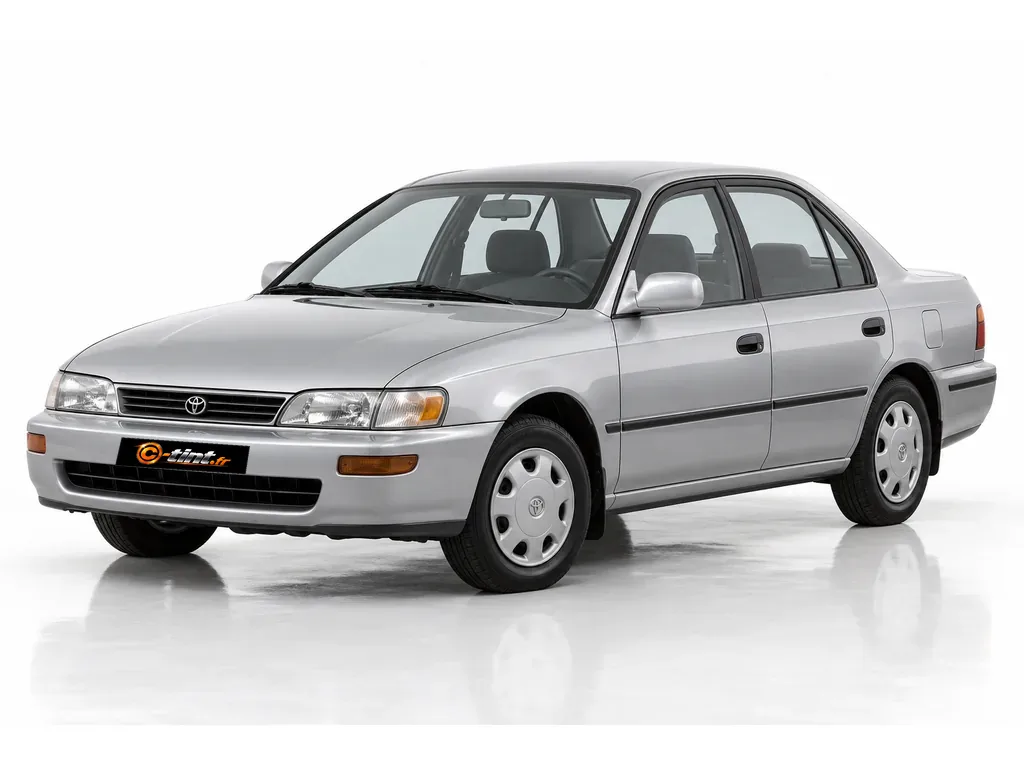 Toyota Corolla E100 — Génération 7 — Berline · Berline · 4 portes — vue trois-quarts avant vers la gauche