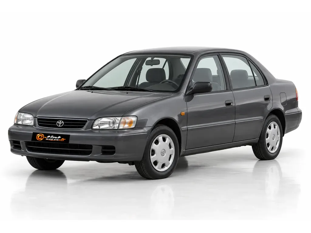Toyota Corolla E110 — Génération 8 — Berline · Berline · 4 portes — vue trois-quarts avant vers la gauche