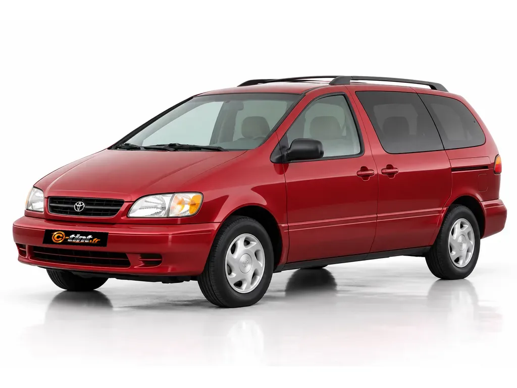 Toyota Sienna XL10 — Génération 1 · Monospace · 5 portes — vue trois-quarts avant vers la gauche