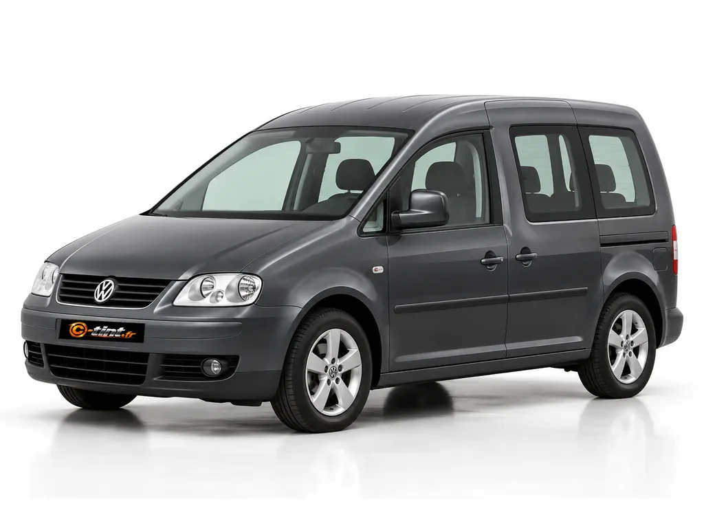 Volkswagen Caddy 2K — Génération 3 — VP · Monospace · 5 portes — vue trois-quarts avant vers la gauche