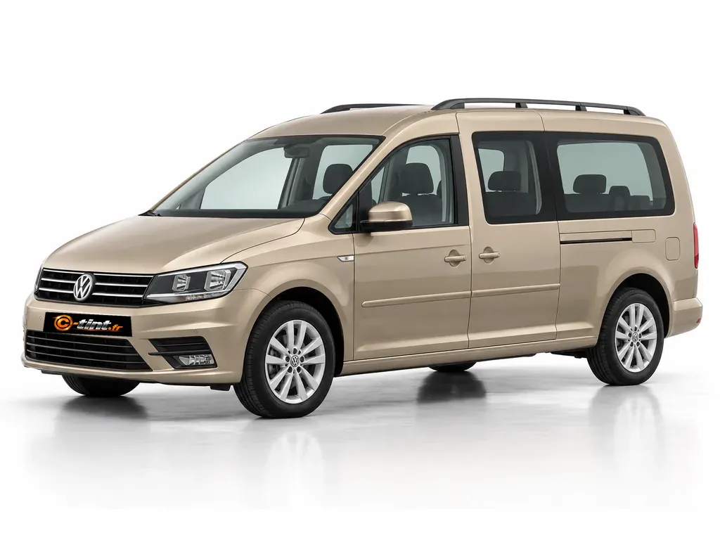 Volkswagen Caddy 2k — Génération 4 — Maxi — vitres fixes et hayon · Monospace · 5 portes — vue trois-quarts avant vers la gauche