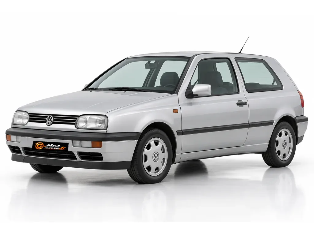 Volkswagen Golf 1H — Golf III — 3 portes · Compacte · 3 portes — vue trois-quarts avant vers la gauche