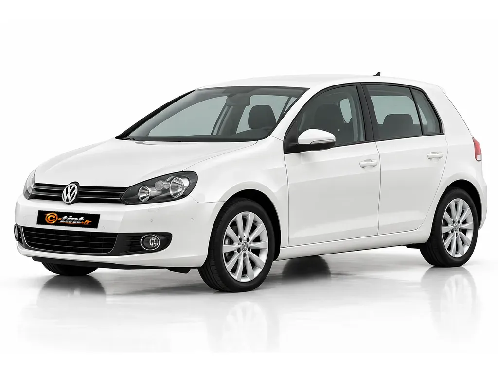 Volkswagen Golf 5K — Génération 6 · Compacte · 5 portes — vue trois-quarts avant vers la gauche