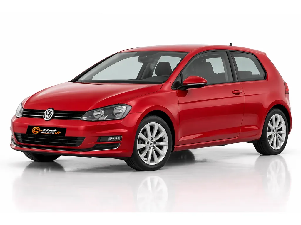 Volkswagen Golf MK7 — Génération 7 · Compacte · 3 portes — vue trois-quarts avant vers la gauche