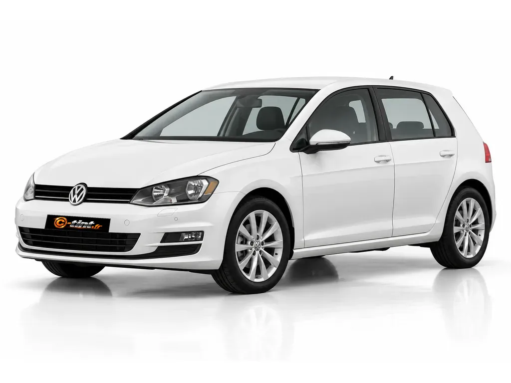Volkswagen Golf MK7 — Génération 7 · Compacte · 5 portes — vue trois-quarts avant vers la gauche