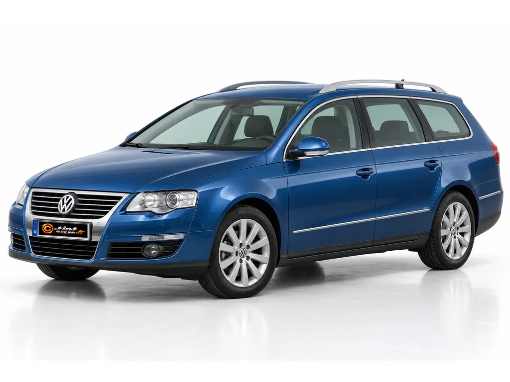 Volkswagen Passat B6 — Génération 6 — Break · Break · 5 portes — vue trois-quarts avant vers la gauche